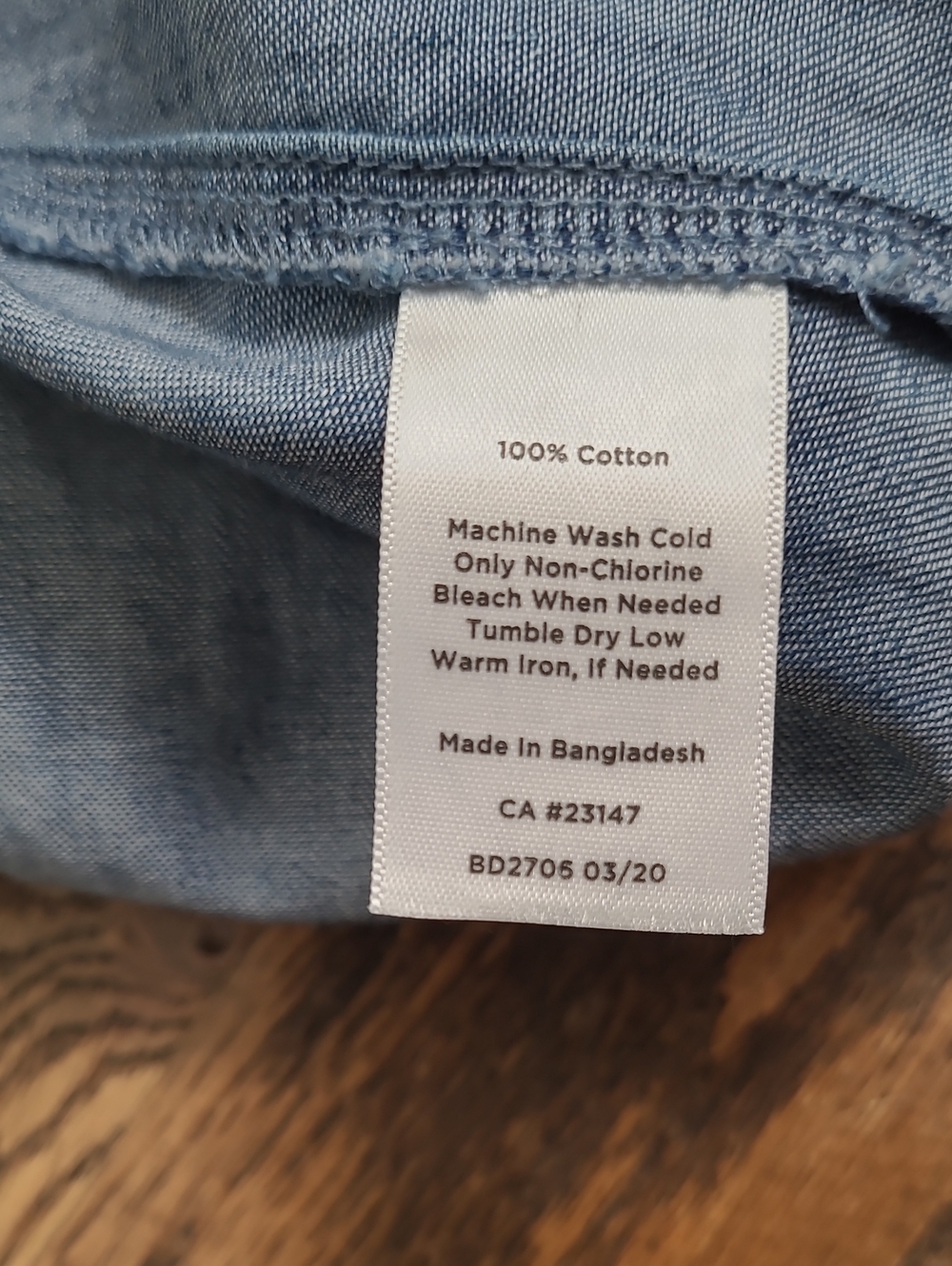 Talbots Cotton Denim Tie Waist Dress Size 4P - Picture 5 of 5